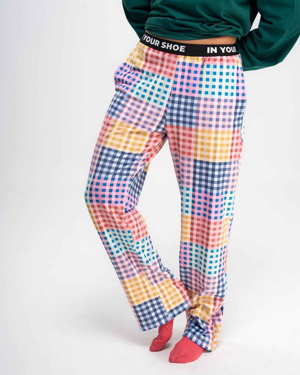 Multicolor Plaid Fluffy Pjoys Fluffy Pjoys IN YOUR SHOE 