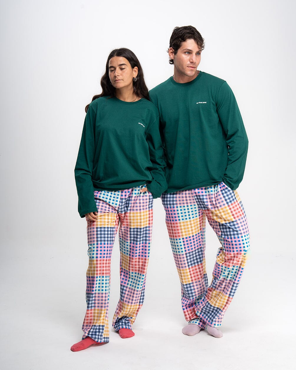 Multicolor Plaid Fluffy Pjoys Fluffy Pjoys IN YOUR SHOE S 