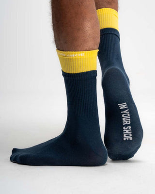 Mustard Teal Double Layered Neck Socks Neck Socks IN YOUR SHOE 