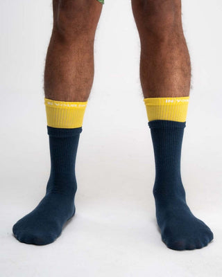 Mustard Teal Double Layered Neck Socks Neck Socks IN YOUR SHOE 