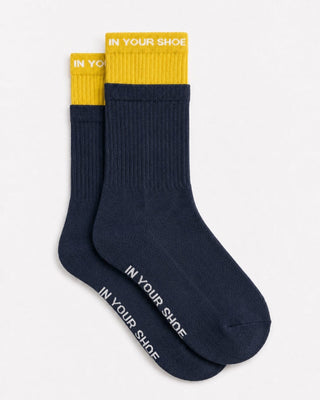 Mustard Teal Double Layered Neck Socks Neck Socks IN YOUR SHOE 