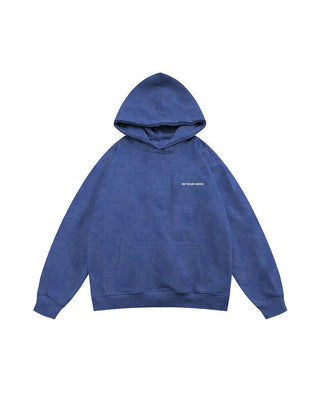 Navy Blue Washed Hoodie Acid Washed Hoodies IN YOUR SHOE 