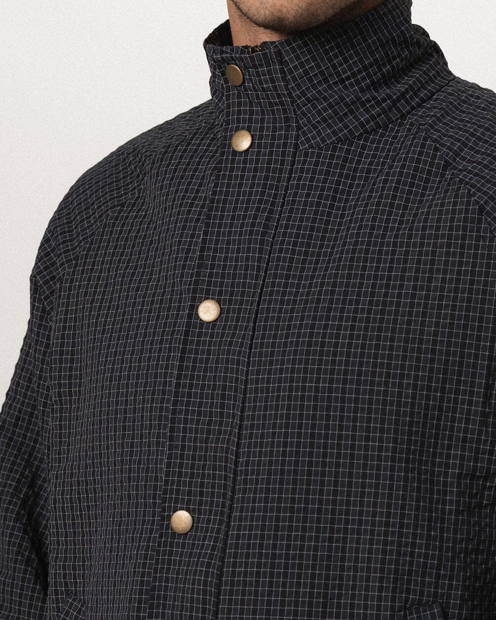 Navy Check Windbreaker Windbreaker IN YOUR SHOE 