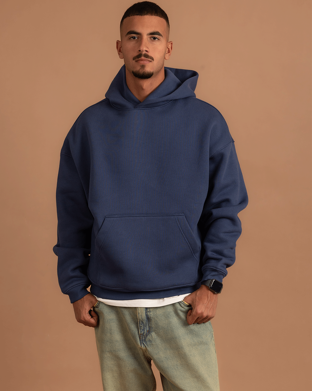 Navy Heavy Boxy Hoodie Heavy Boxy Hoodies IN YOUR SHOE L 