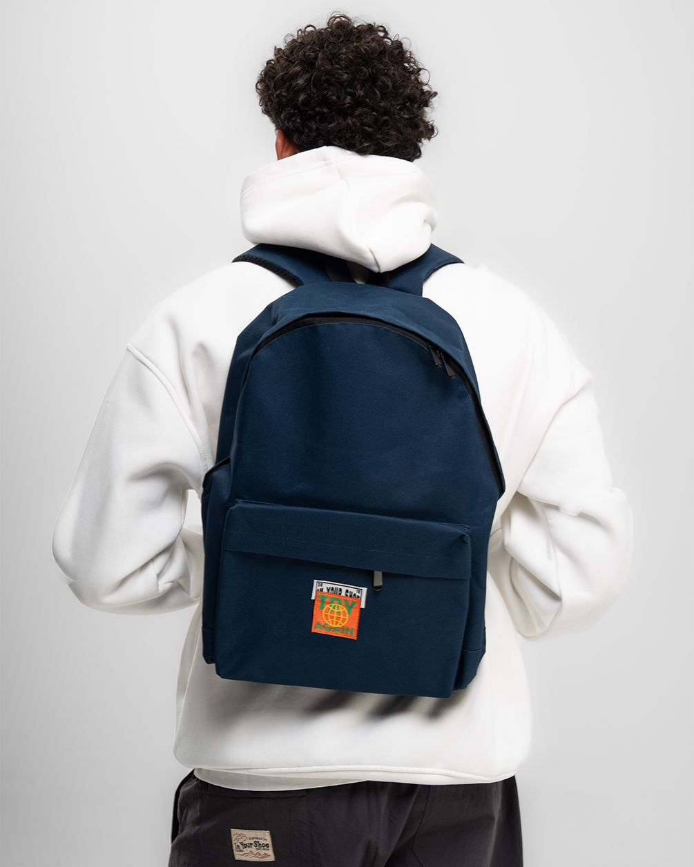 Navy Zip Backpack Backpacks IN YOUR SHOE 