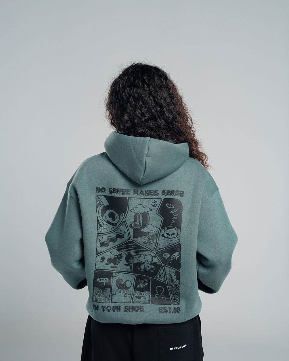 No Sense Makes Sense Hoodie Printed Hoodies IN YOUR SHOE L 