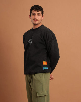 Not My Type Washed Crewneck Acid Washed Crewnecks IN YOUR SHOE L 