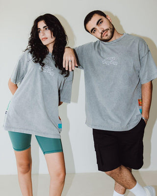 Not Your Type Acid Washed Oversized Tee Washed Oversized Tee IN YOUR SHOE 