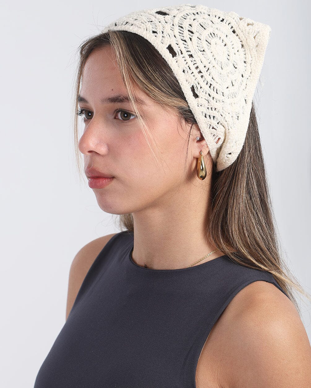 Off White Crochet Bandana Bandana IN YOUR SHOE 