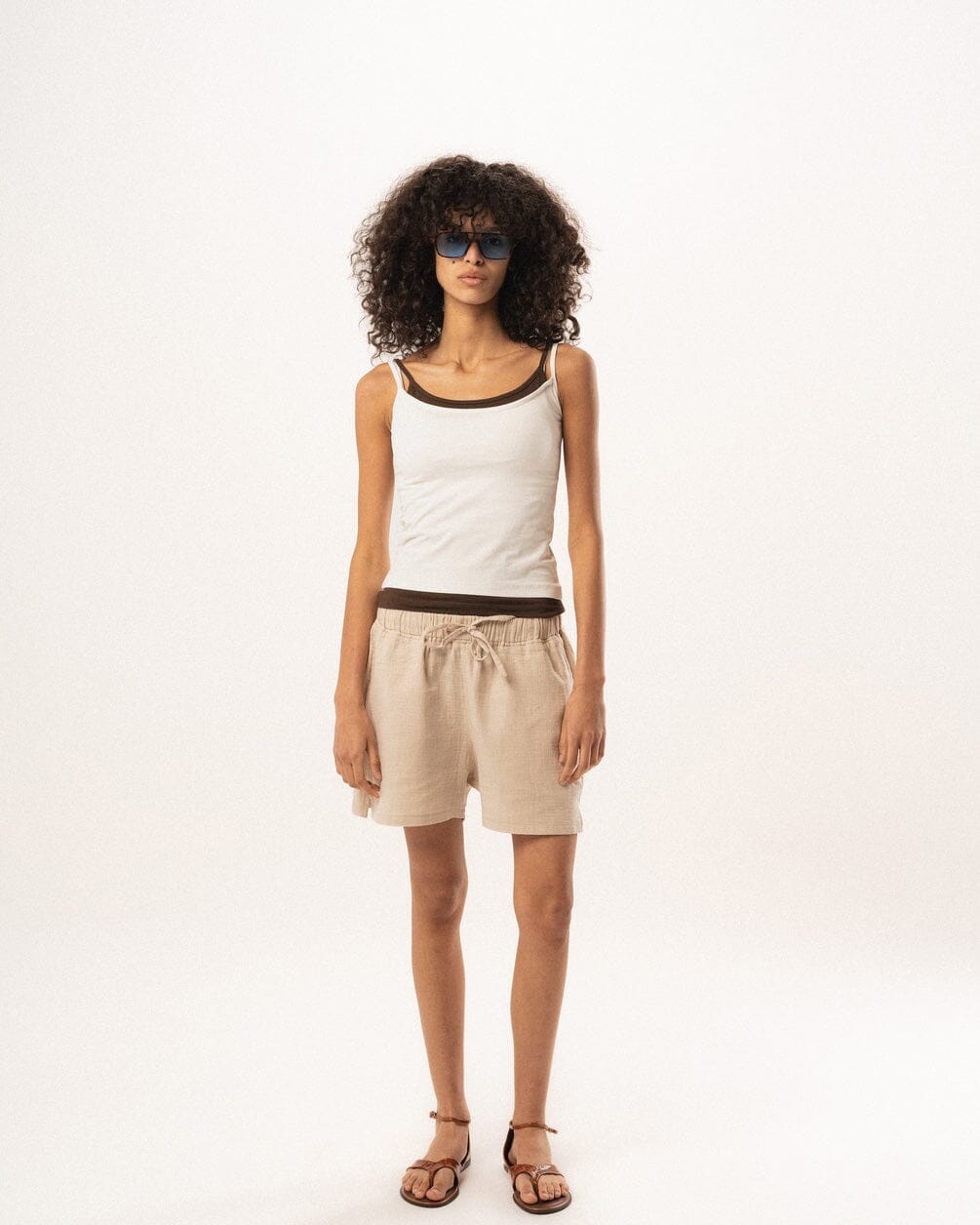 Off White Double Layer Strap Top Tops IN YOUR SHOE S 