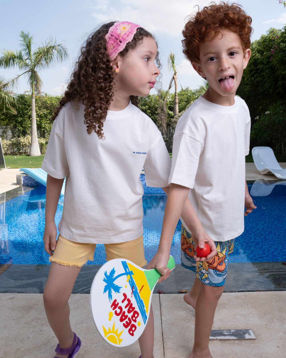 Off White Oversized Kids Tee Kids Basic Tees IN YOUR SHOE 9-10 