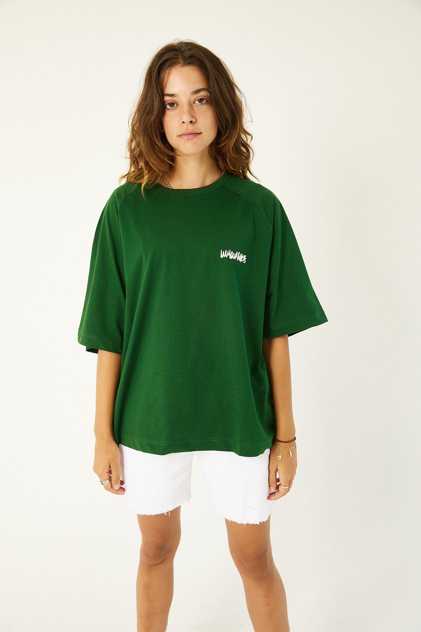 Olive IYS Printed Boxy Fit Tee Printed Boxy Tee IN YOUR SHOE S 