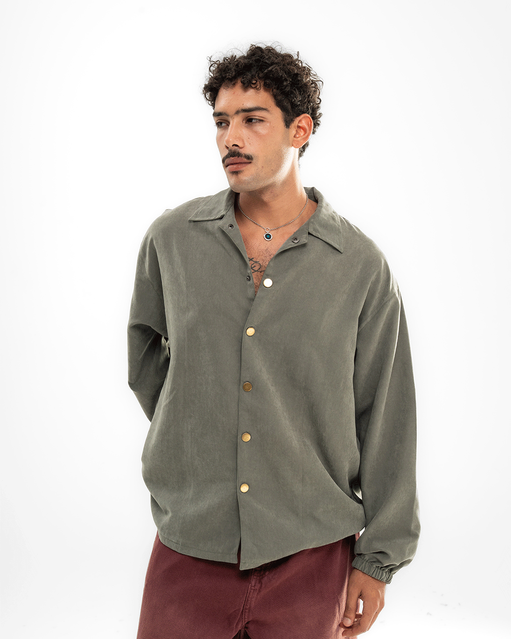 Olive Oversized Textured Windbreaker Windbreaker IN YOUR SHOE 