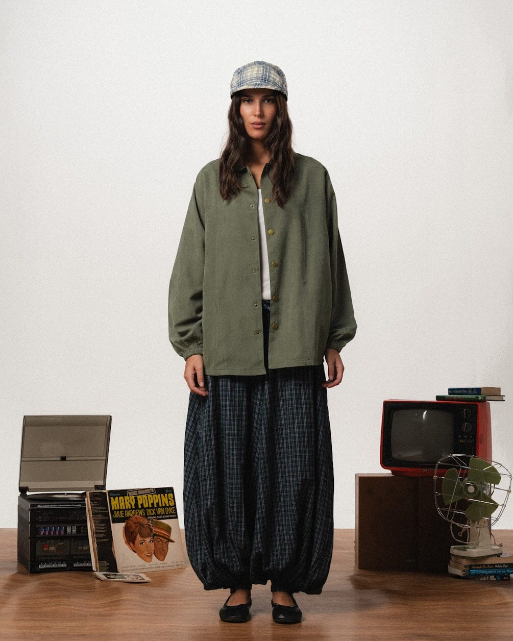 Olive Oversized Textured Windbreaker Windbreaker IN YOUR SHOE 