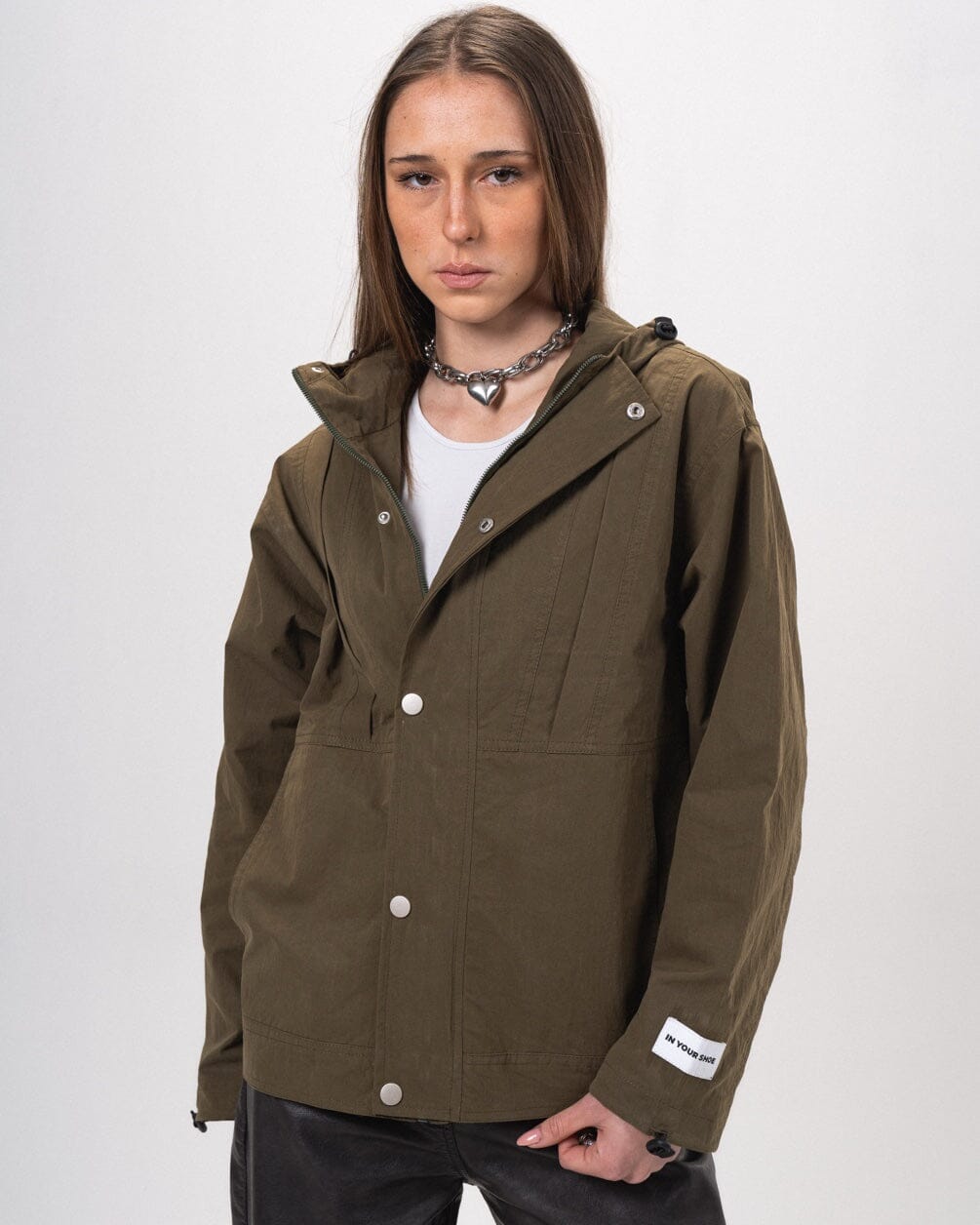 Olive Regular Windbreaker Windbreaker IN YOUR SHOE M 