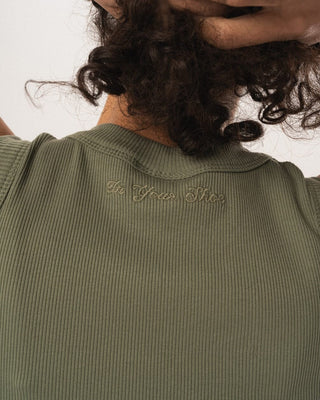 Olive Stitched Tank Top Tank Tops IN YOUR SHOE 