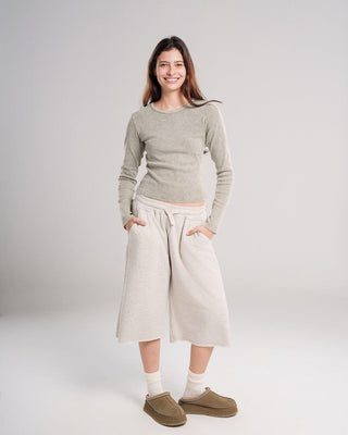 Olive Washed Long Sleeve Top Long Sleeve Tops IN YOUR SHOE S 