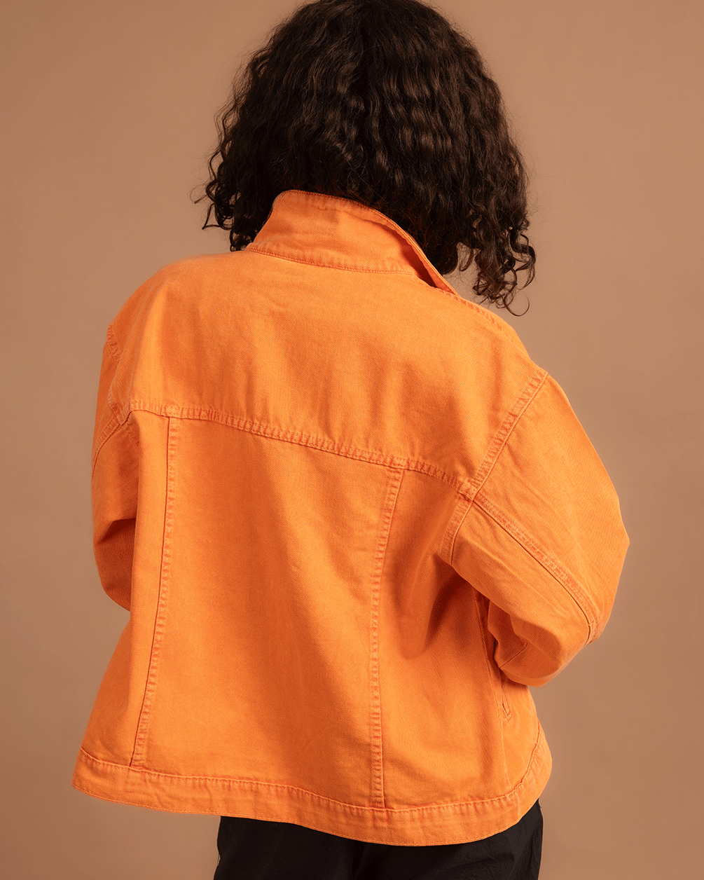 Orange Denim Jacket - IN YOUR SHOE