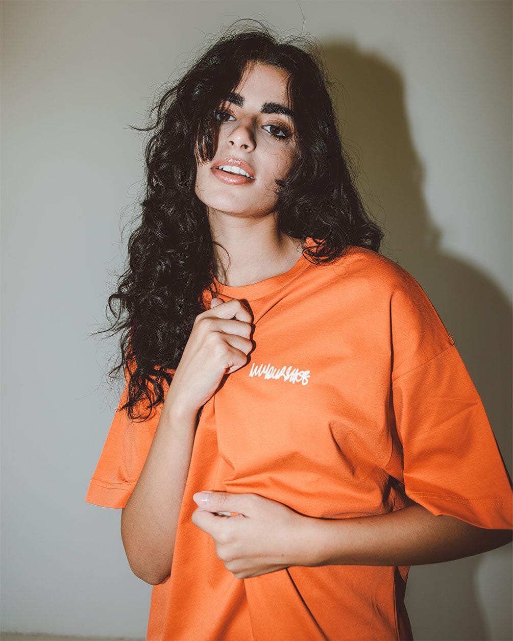 Orange IYS Printed Oversized Tee Printed Oversized Tees IN YOUR SHOE 