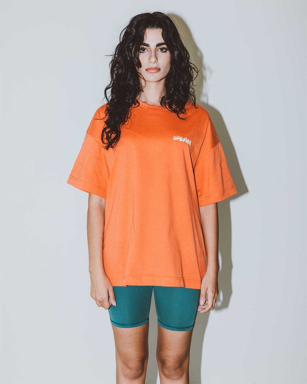 Orange IYS Printed Oversized Tee Printed Oversized Tees IN YOUR SHOE S 