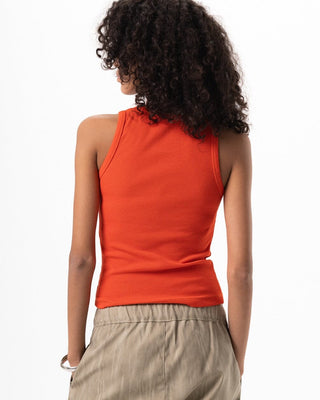 Orange Ribbed Tank Top Tank Tops IN YOUR SHOE XL 