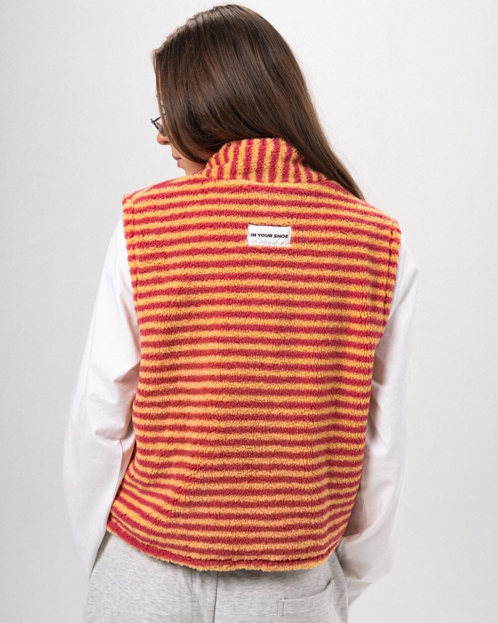 Orange & Yellow Regular Fleece Jacket Fleece Jacket IN YOUR SHOE L 