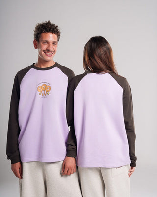 Pastel Rose Raglan Oversized Top Long Sleeve Tops IN YOUR SHOE L 