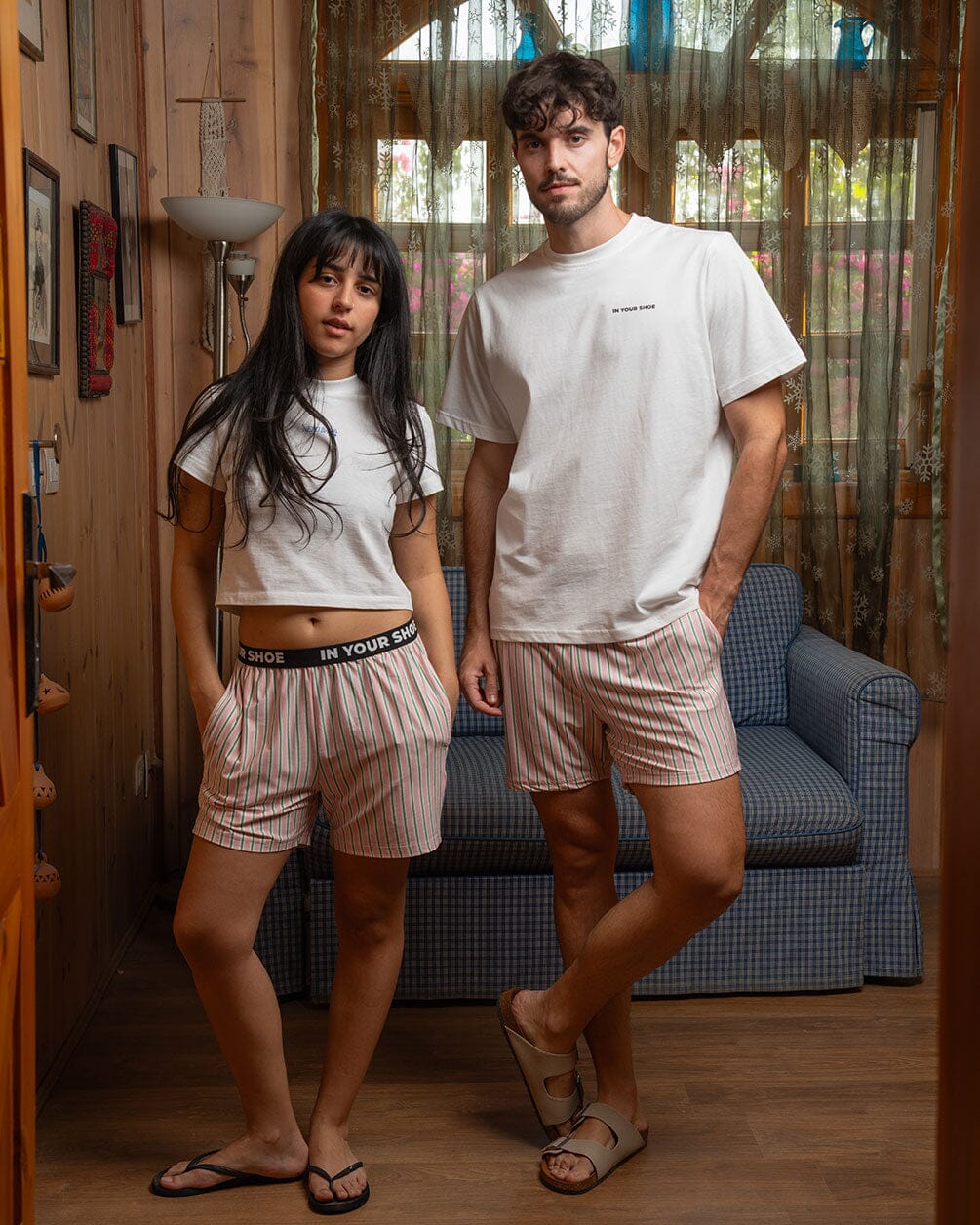 Pastel Striped Pshorts Pshorts IN YOUR SHOE L 