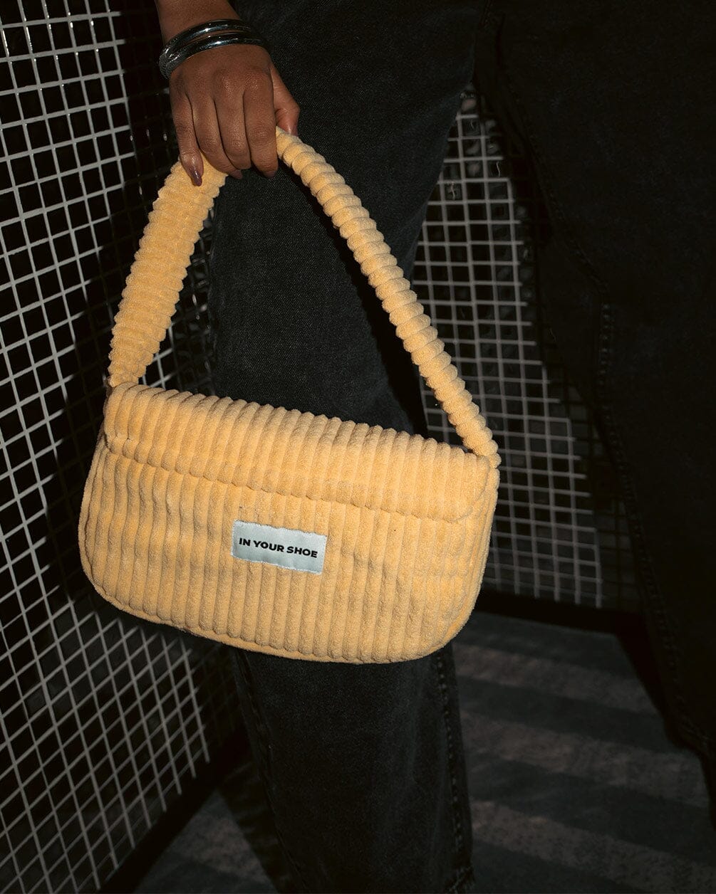 Pastel Yellow Corduroy Hand Bag Corduroy Bag IN YOUR SHOE 