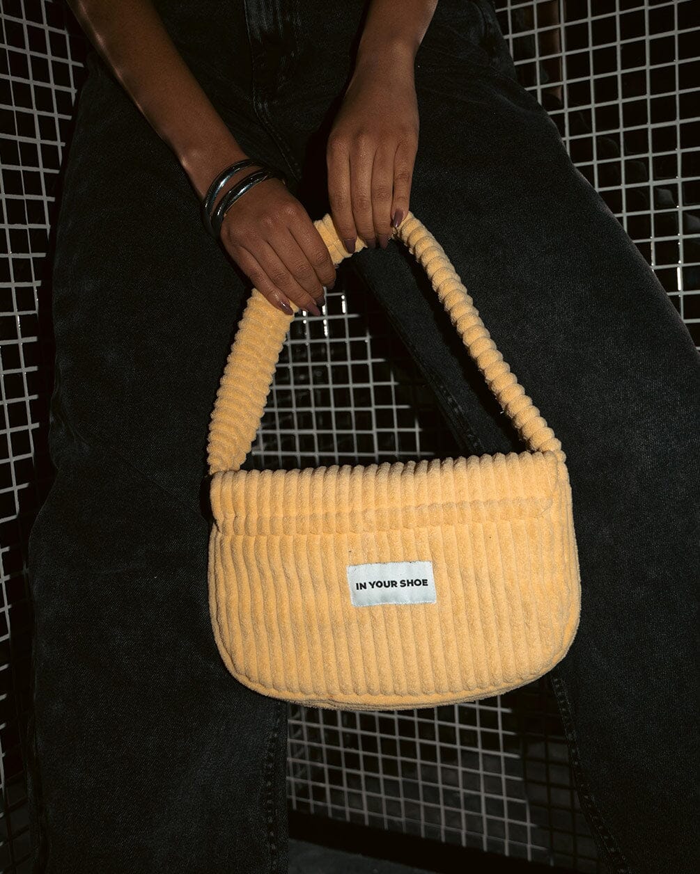 Pastel Yellow Corduroy Hand Bag Corduroy Bag IN YOUR SHOE 