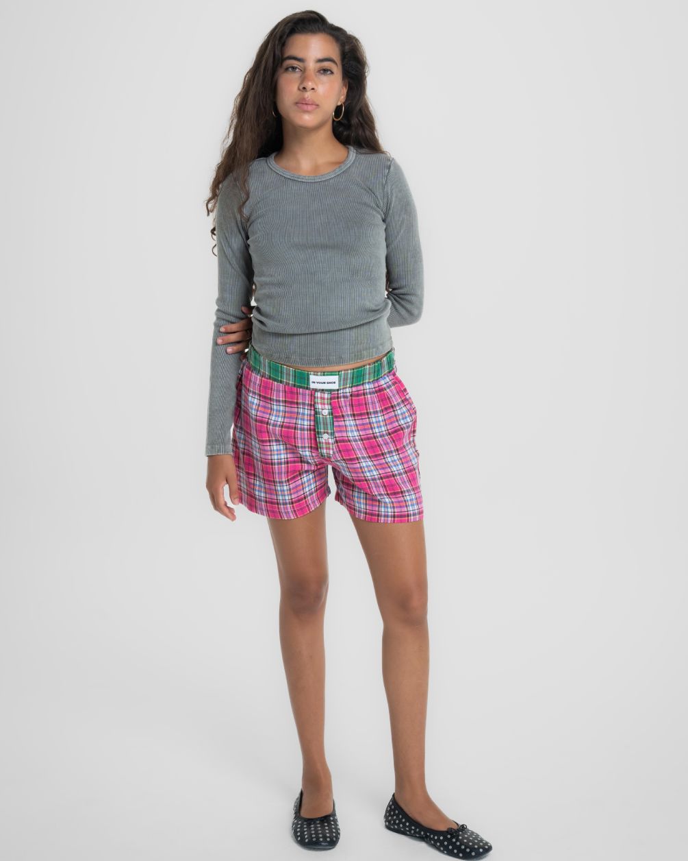 Pink Black Multicolor Plaid Boxer Shorts Boxer Shorts IN YOUR SHOE 