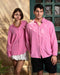 Pink Boyfriend Linen Shirt