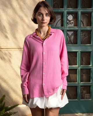 Pink Boyfriend Shirt Boyfriend Shirt IN YOUR SHOE S 