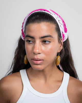 Pink Love Bug Crochet Bandana Bandana IN YOUR SHOE 