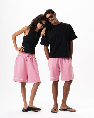 Pink Peace & Love Wide-Leg Washed Sworts Sworts IN YOUR SHOE S 