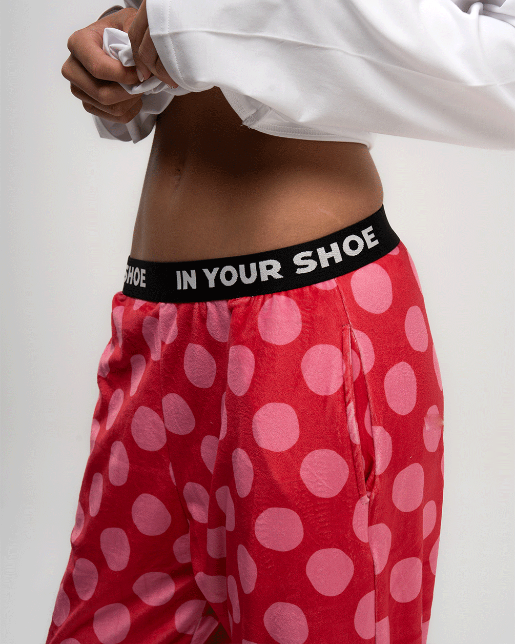 Pink Polka Fluffy Pjoys Fluffy Pjoys IN YOUR SHOE 