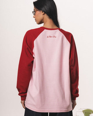 Pink Raglan Oversized Pullover Pullovers IN YOUR SHOE XL 