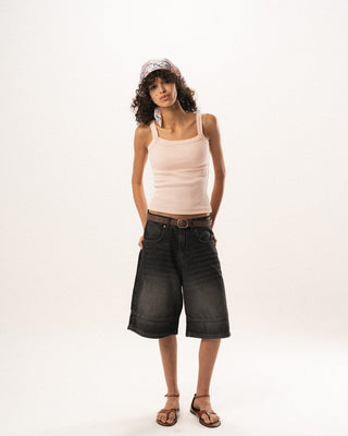 Pink Ribbed Tank Top Tank Tops IN YOUR SHOE S 