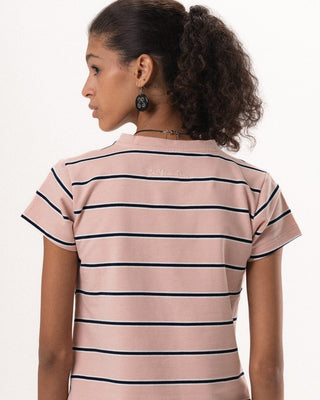 Pink Striped Loose Fit Baby Tee Baby Tees IN YOUR SHOE 
