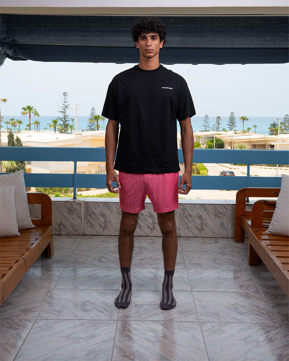 Pink Striped Pshorts Pshorts IN YOUR SHOE M 