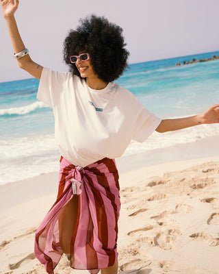 Pink Stripes Maxi Flowy Wrap Flowy Wraps Maxi IN YOUR SHOE 