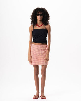 Pink & Yellow Plaid Mini Wrap Flowy Wraps IN YOUR SHOE S/M 