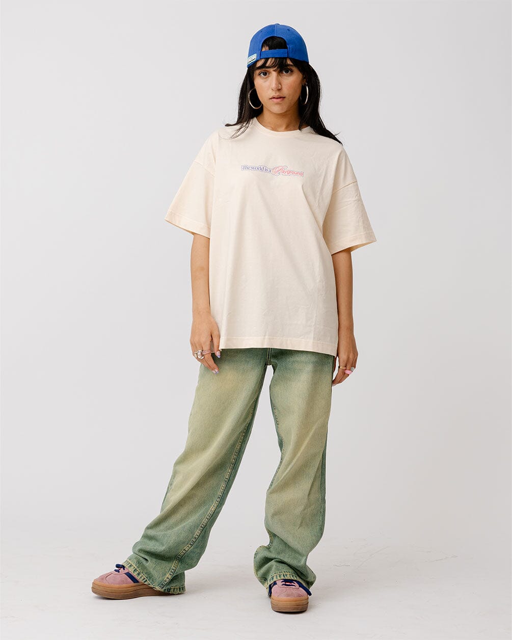 Playground Printed Oversized Tee Printed Oversized Tees IN YOUR SHOE XL 
