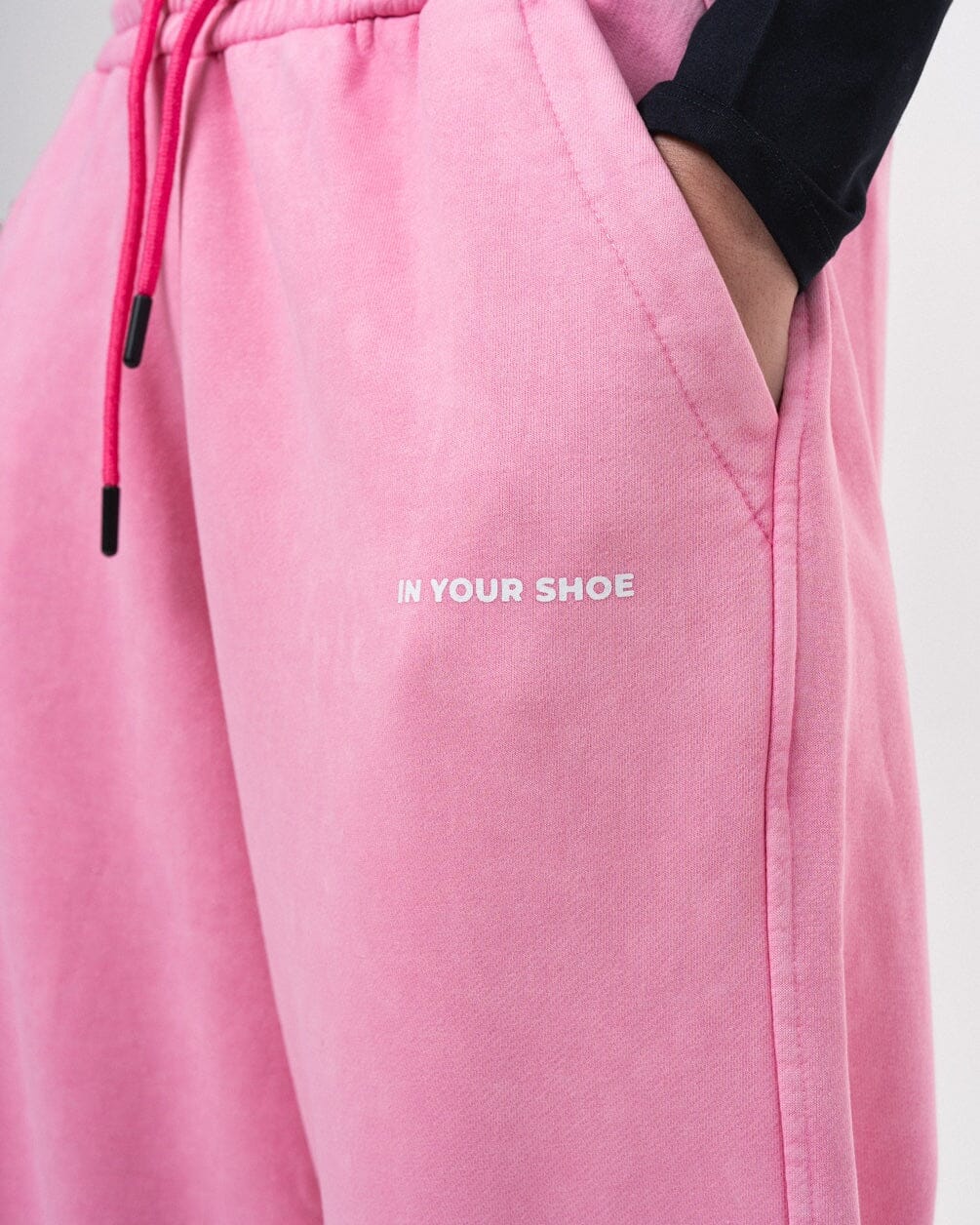 Powder Pink Washed Wide Leg Swants Swants IN YOUR SHOE 