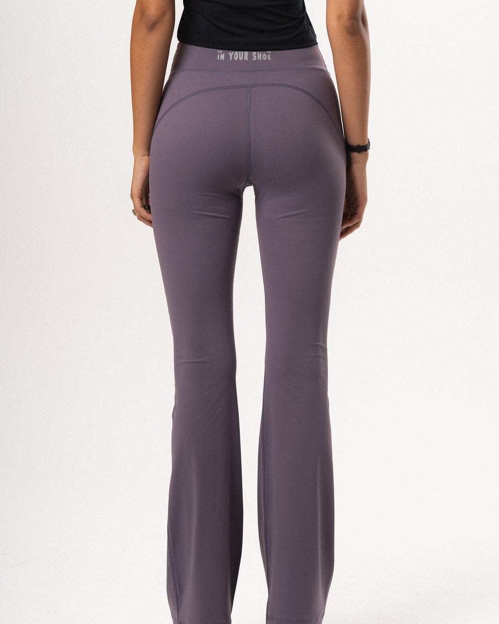 Purple Flared Leggings Leggings IN YOUR SHOE L 