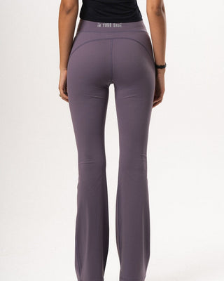 Purple Flared Leggings Leggings IN YOUR SHOE L 