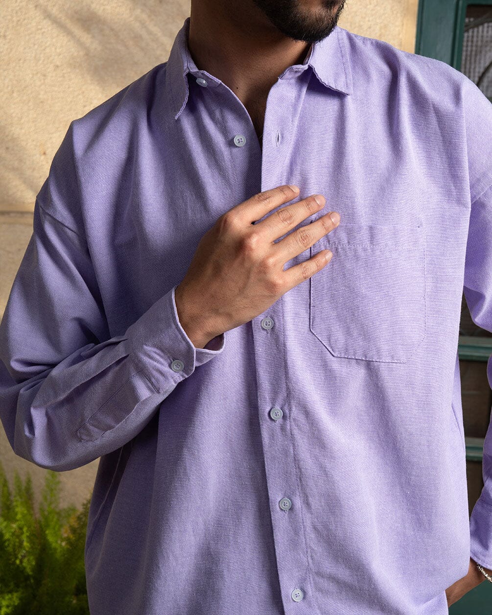 Purple Oversized Oxford Shirt Oxford Shirt IN YOUR SHOE M 