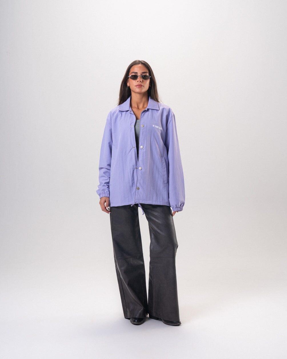 Purple Printed Regular Windbreaker Windbreaker IN YOUR SHOE S 