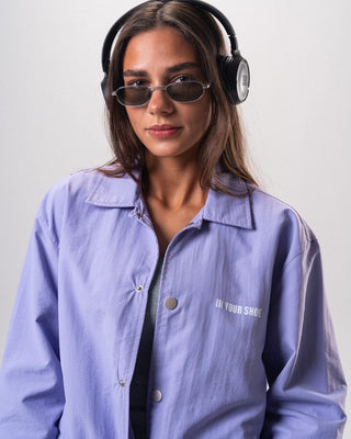 Purple Printed Regular Windbreaker Windbreaker IN YOUR SHOE 