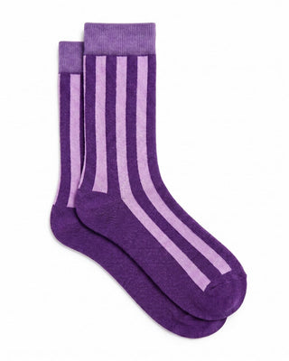 Purple Striped Retro Neck Socks Neck Socks IN YOUR SHOE 
